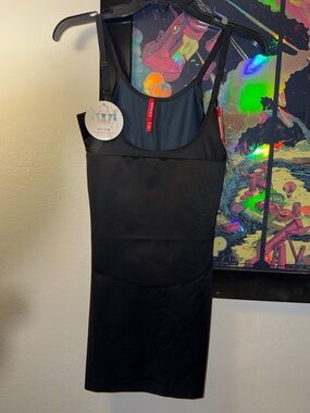 SPANX Black open bust full slip